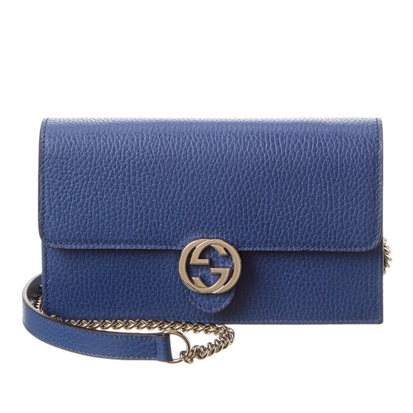 Gucci Interlocking G Leather Wallet On Chain - Picture 7 of 9